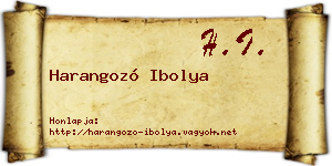 Harangozó Ibolya névjegykártya