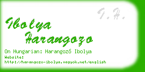 ibolya harangozo business card
